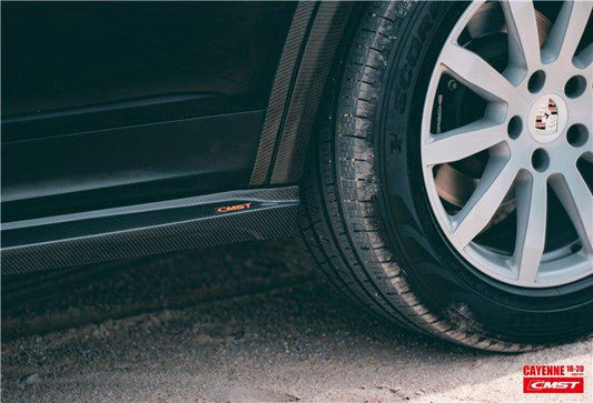 PorscheCayenne 9Y0 9Y0.1 Base/S/GTS/Turbo/Turbo S 2019-2023 & Cayenne 9Y0 9Y0.2 Base/S/GTS/Turbo/Turbo S 2024-ON & Cayenne 9Y3 9Y3.1 Base/S/GTS/Turbo/Turbo S/Turbo GT 2019-2023 & Cayenne 9Y3 9Y3.2 Base/S/GTS/Turbo/Turbo S/Turbo GT 2024-ON with Aftermarket Parts - Carbon Fiber & FRP Side Skirts from CMST Tuning