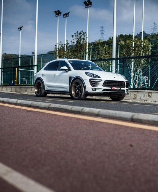 Porsche Macan 95B.1 Base/S/GTS/Sport Edition/Turbo 2015-2018 & Macan 95B.2 Base/S/GTS/Turbo 2019-2021 with Aftermarket Parts - Carbon Fiber & FRP Side Skirts from CMST Tuning