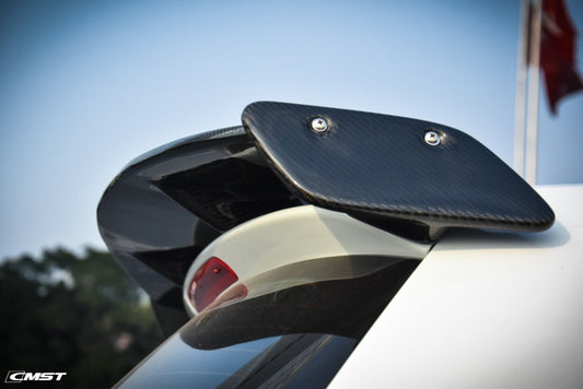 Volkswagen Golf Base MK7 MK7.5 2015-2021 with Aftermarket Parts - Rear Roof Spoiler Carbon Fiber / FRP from CMST Tuning