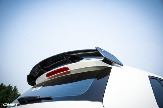 Volkswagen Golf Base MK7 MK7.5 2015-2021 with Aftermarket Parts - Rear Roof Spoiler Carbon Fiber / FRP from CMST Tuning