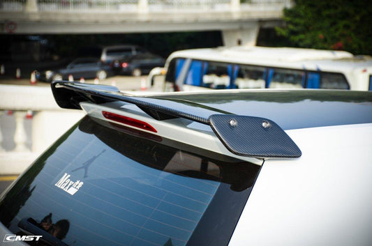 Volkswagen Golf Base MK7 MK7.5 2015-2021 with Aftermarket Parts - Rear Roof Spoiler Carbon Fiber / FRP from CMST Tuning
