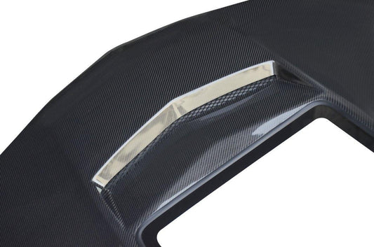Camaro 6th Gen Z/28 2SS 1SS 3LT 2LT 1LT 2LS 1LS 2015-2024 & Camaro 6th Gen ZL1 2017-2024 with Aftermarket Parts - V2 Tempered Glass Clearview Style Hood Bonnet Carbon Fiber / FRP from CMST Tuning