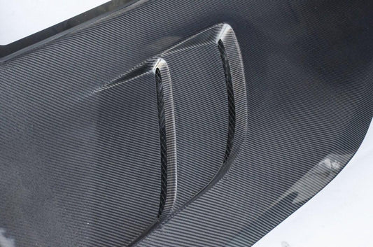 Camaro 6th Gen Z/28 2SS 1SS 3LT 2LT 1LT 2LS 1LS 2015-2024 & Camaro 6th Gen ZL1 2017-2024 with Aftermarket Parts - V2 Tempered Glass Clearview Style Hood Bonnet Carbon Fiber / FRP from CMST Tuning