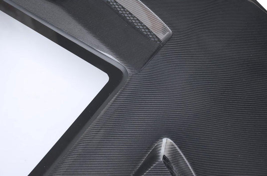 Camaro 6th Gen Z/28 2SS 1SS 3LT 2LT 1LT 2LS 1LS 2015-2024 & Camaro 6th Gen ZL1 2017-2024 with Aftermarket Parts - V2 Tempered Glass Clearview Style Hood Bonnet Carbon Fiber / FRP from CMST Tuning