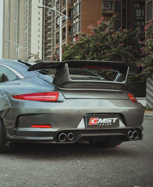 Porsche 997.1 997.2 911 Carrera/S/4S 2009 2010 2011 2012 with Aftermarket Parts - Trunk Lid with Rear Spoiler Carbon Fiber / FRP from CMST Tuning