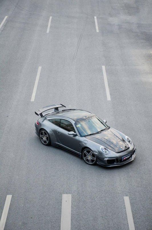 Porsche 997.1 997.2 911 Carrera/S/4S 2009 2010 2011 2012 with Aftermarket Parts - Trunk Lid with Rear Spoiler Carbon Fiber / FRP from CMST Tuning