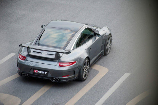 Porsche 997.1 997.2 911 Carrera/S/4S 2009 2010 2011 2012 with Aftermarket Parts - Trunk Lid with Rear Spoiler Carbon Fiber / FRP from CMST Tuning