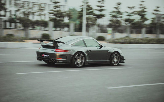 Porsche 997.1 997.2 911 Carrera/S/4S 2009 2010 2011 2012 with Aftermarket Parts - Trunk Lid with Rear Spoiler Carbon Fiber / FRP from CMST Tuning