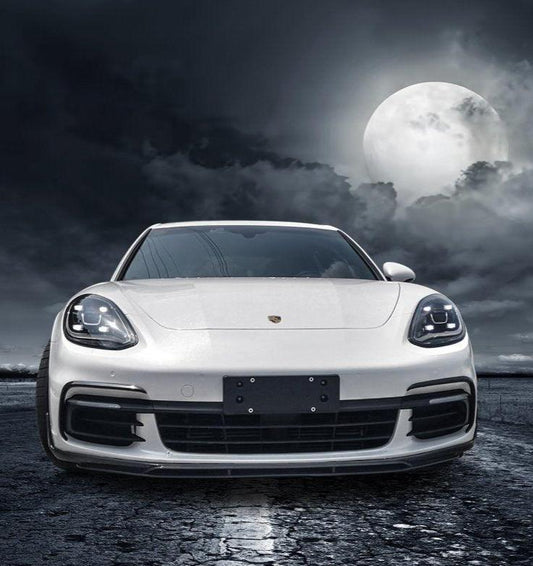 Porsche Panamera 971 971.1 Turbo/Turbo S 2017-2020 & Panamera 971 971.1 RWD/Base/4/4S 2017-2020 with Aftermarket Parts - Vacuumed Carbon & FRP Upper Valences from CMST Tuning