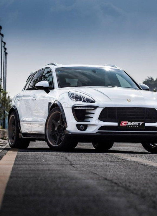 Macan 95B.1 Base/S/GTS/Sport Edition/Turbo 2015-2018 with Aftermarket Parts - Vacuumed Carbon & FRP Widebody Wheel Arches from CMST Tuning