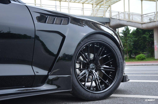 Chevrolet Camaro 6th Gen Z/28 2SS 1SS 3LT 2LT 1LT 2LS 1LS 2015-2024 & Camaro 6th Gen ZL1 2017-2024 with Aftermarket Parts - Widebody Style Front Fenders & Rear Quarter Panel Fender Carbon Fiber / FRP from CMST Tuning