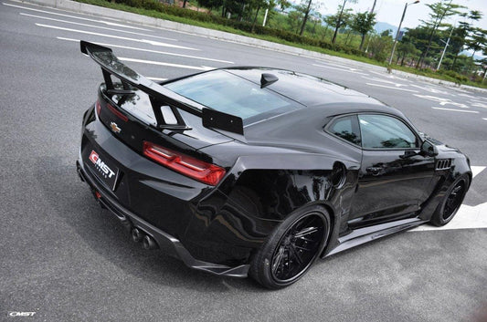 Chevrolet Camaro 6th Gen Z/28 2SS 1SS 3LT 2LT 1LT 2LS 1LS 2015-2024 & Camaro 6th Gen ZL1 2017-2024 with Aftermarket Parts - Widebody Style Front Fenders & Rear Quarter Panel Fender Carbon Fiber / FRP from CMST Tuning