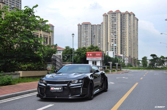Chevrolet Camaro 6th Gen Z/28 2SS 1SS 3LT 2LT 1LT 2LS 1LS 2015-2024 & Camaro 6th Gen ZL1 2017-2024 with Aftermarket Parts - Widebody Style Front Fenders & Rear Quarter Panel Fender Carbon Fiber / FRP from CMST Tuning