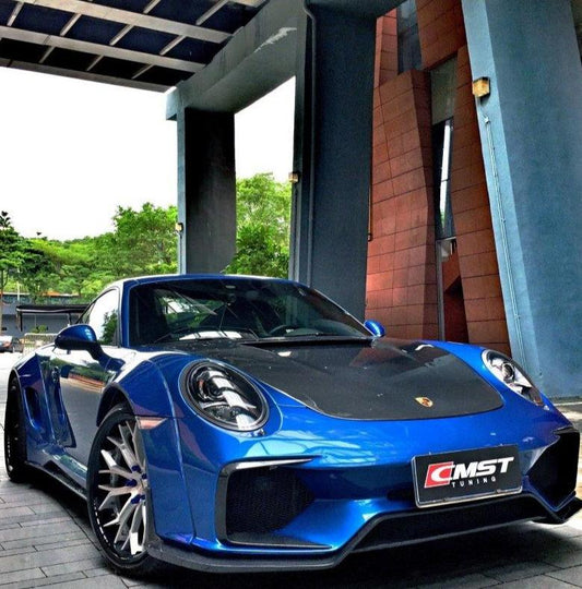 Porshce 911 991 991.1 991.2 Base S Targa 4S GTS Turbo GT3 GT3RS GT2RS with Aftermarket Parts - Classic Style Carbon Fiber & FRP Front Bumper & Lip from CMST Tuning