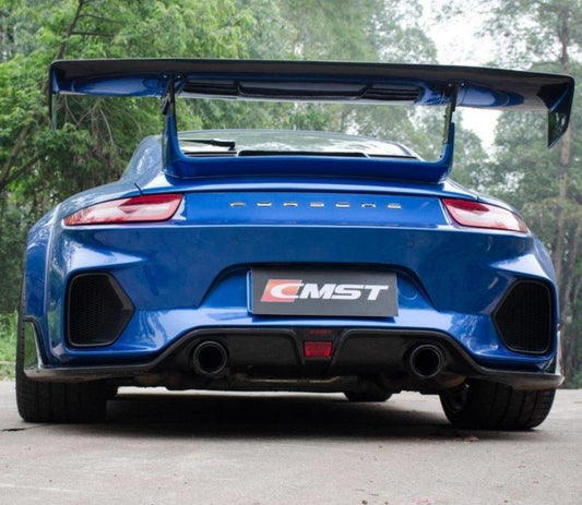 Porsche 991 991.1 911 Carerra Base/S/T 2012 2013 2014 2015 2016 with Aftermarket Parts - Classic Style Rear Bumper & Diffuser Carbon Fiber / FRP from CMST Tuning