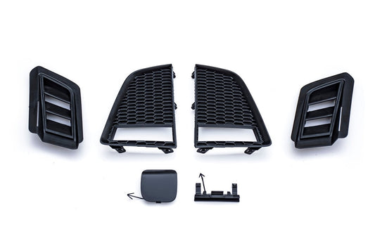 Nissan GTR Nismo T-Spec Black Edition Track Eidtion Premium Pure 2008-2023 (recommened 2017-2024 hood for 2008-2016 cars) with Aftermarket Parts - Facelift Conversion Style Front Bumper Set Polypropylene from CMST Tuning