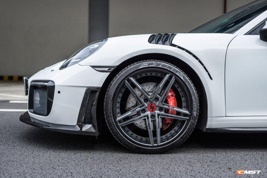 Porsche 991 991.1 911 Carerra Base/S/T/4/4S/Targa 4/ Targa 4S/GTS/Turbo/Turbo S/GT3/GT3RS 991 991.2 911 Carerra Base/S/T/4/4S/Targa 4/Targa 4S/GTS/Turbo/Turbo SGT3/GT3RS/GT2RS with Aftermarket Parts - GT2RS Style Carbon Fiber or FRP Front Bumper & Lip from CMST Tuning
