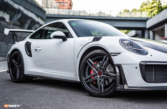 Porsche 991 991.1 911 Carerra Base/S/T/4/4S/Targa 4/ Targa 4S/GTS/Turbo/Turbo S/GT3/GT3RS 991 991.2 911 Carerra Base/S/T/4/4S/Targa 4/Targa 4S/GTS/Turbo/Turbo SGT3/GT3RS/GT2RS with Aftermarket Parts - GT2RS Style Carbon Fiber or FRP Front Bumper & Lip from CMST Tuning