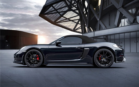 Porsche 718 Boxster Base S T GTS 2017-ON with Aftermarket Parts - V1 Style Rear Spoiler Carbon Fiber / FRP from CMST Tuning