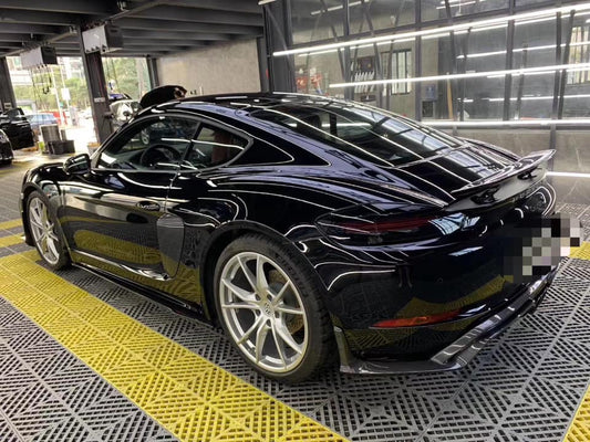 Porsche 718 Boxster Base S T GTS 2017-ON with Aftermarket Parts - V1 Style Rear Spoiler Carbon Fiber / FRP from CMST Tuning