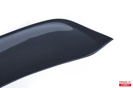 Porsche 718 Boxster Base S T GTS 2017-ON with Aftermarket Parts - V1 Style Rear Spoiler Carbon Fiber / FRP from CMST Tuning