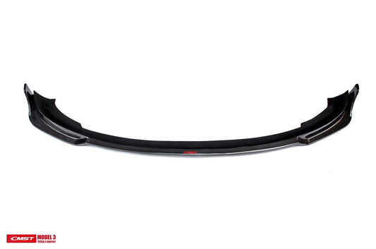 Tesla Model 3 Performance Long Range Standard Base 2017-2023 with Aftermarket Parts - V1 Style Front Lip Splitter Carbon Fiber / FRP from CMST Tuning