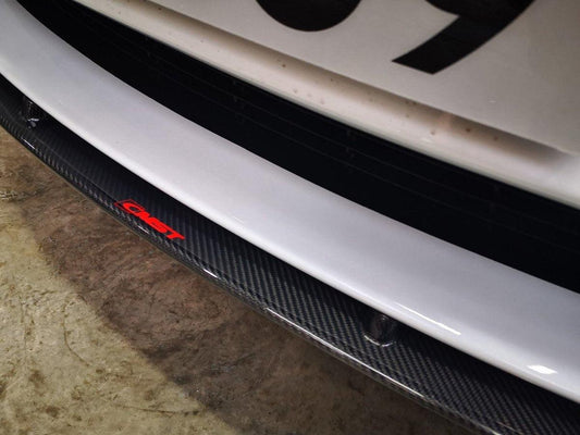 Tesla Model 3 Performance Long Range Standard Base 2017-2023 with Aftermarket Parts - V3 Style Front Lip Splitter Carbon Fiber / FRP from CMST Tuning