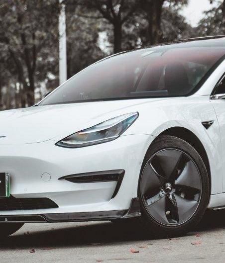 Tesla Model 3 Performance Long Range Standard Base 2017-2023 with Aftermarket Parts - Upper Valences Carbon Fiber/FRP from CMST Tuning