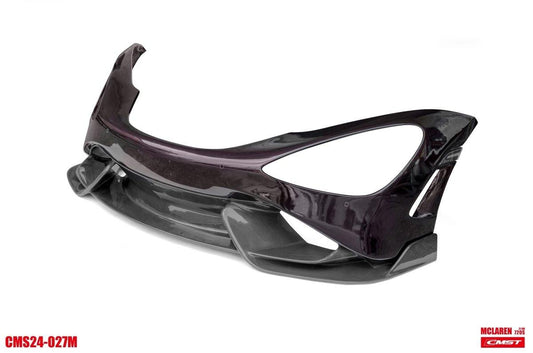 McLaren 720s 2018-2023 & 765LT 2021-2022 & 750s 2024-on with Aftermarket Parts - 765lt Conversion Style Front Bumper & Front Lip Carbon Fiber / FRP from CMST Tuning