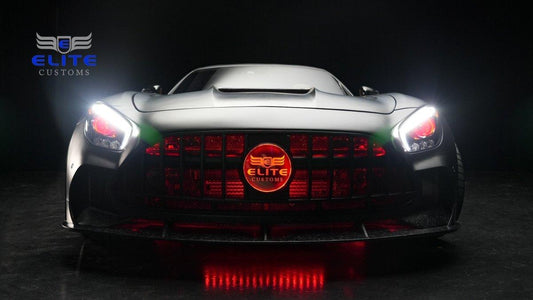 Mercedes Benz AMG GT GTS GTC GTR Pro Black Series C190 2016-2021 with Aftermarket Parts - Glass Clearview Style Vacuumed Carbon & FRP Hood Bonnet from CMST Tuning