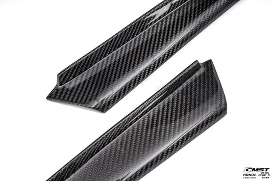 Honda Civic 11th Gen FE1 FE2 FE4 2022-ON with Aftermarket Parts - Front Bumper Canards Carbon Fiber / FRP from CMST Tuning