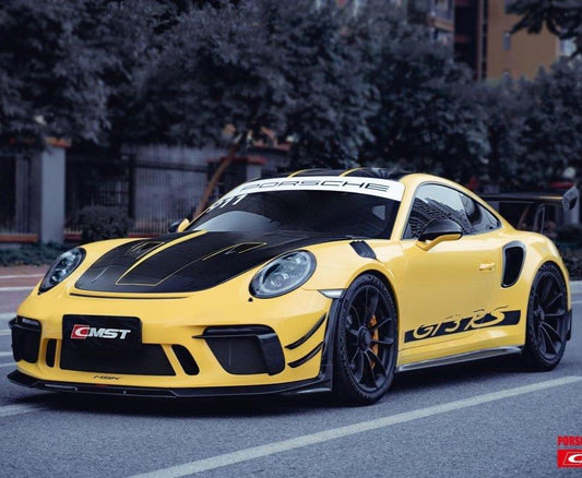 Porsche 991 991.1 911 Turbo/Turbo S/GT3RS 2012-2016
991 991.2 911 Turbo/Turbo S/GT3RS/GT2RS 2017-2019 with Aftermarket Parts - Vacuumed Carbon & FRP Front Canards from CMST Tuning
