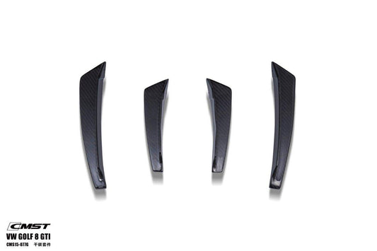 Volkswagen Golf GTI MK8 2022-ON with Aftermarket Parts - Carbon Fiber / FRP Front Bumper Canards from CMST Tuning