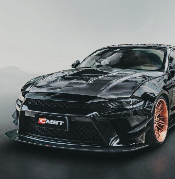 Matte Black 3-Piece Front Splitter Bumper Lip For 2018-2020 Ford Mustang GT - JMTBNO