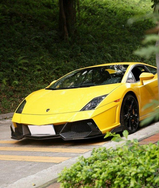 Lamborghini Gallardo 2009-2014 with Aftermarket Parts - Front Bumper & Lip Carbon Fiber / FRP from CMST Tuning