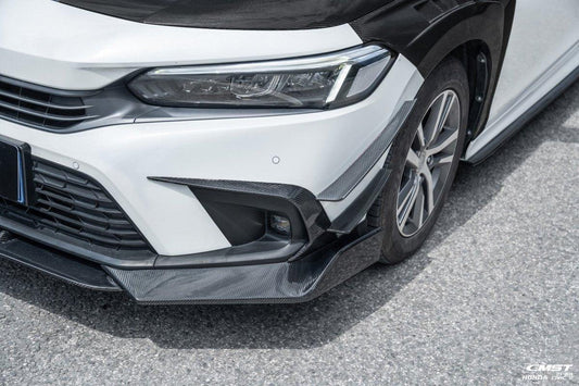 Honda Civic 11th Gen FE1 FE2 FE4 2022-ON with Aftermarket Parts - Front Bumper Intake Vent Cover Carbon Fiber / FRP from CMST Tuning