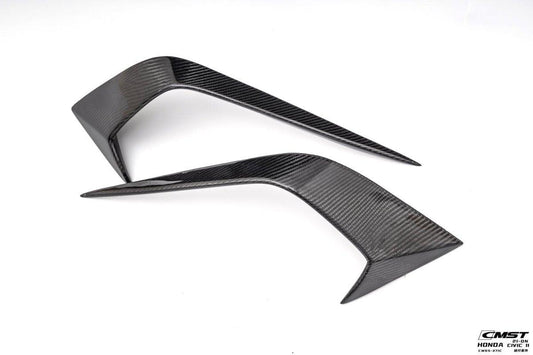 Honda Civic 11th Gen FE1 FE2 FE4 2022-ON with Aftermarket Parts - Front Bumper Intake Vent Cover Carbon Fiber / FRP from CMST Tuning