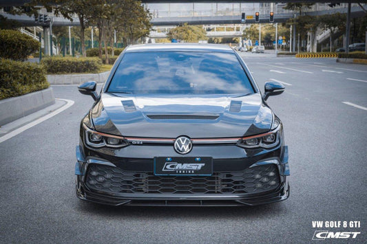 Volkswagen Golf GTI MK8 2022-ON with Aftermarket Parts - Carbon Fiber / FRP Upper Valences from CMST Tuning