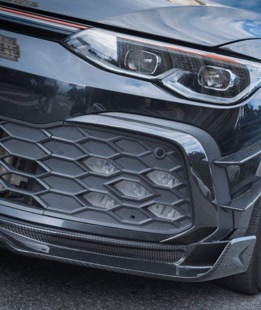 Volkswagen Golf GTI MK8 2022-ON with Aftermarket Parts - Carbon Fiber / FRP Upper Valences from CMST Tuning