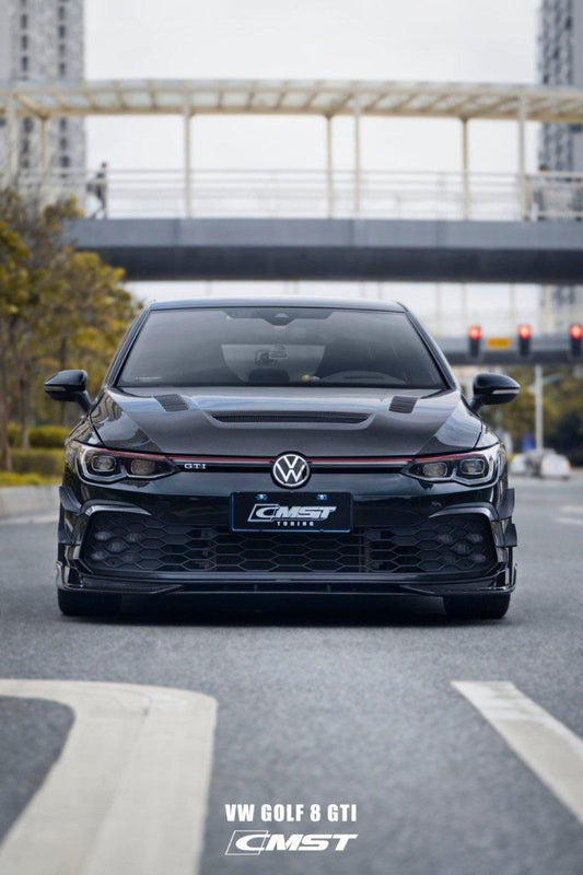 Volkswagen Golf GTI MK8 2022-ON with Aftermarket Parts - Carbon Fiber / FRP Upper Valences from CMST Tuning