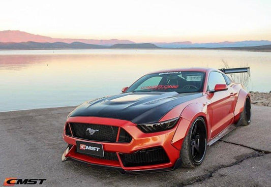 Ford Mustang GT 5.0 V6 3.6 Ecoboost 2.3 S550.1 2015-2017 with Aftermarket Parts - Front Fenders Carbon Fiber / FRP from CMST Tuning