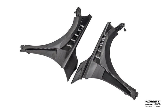 Honda Civic 11th Gen FE1 FE2 FE4 2022-ON with Aftermarket Parts - Front Fenders Carbon Fiber / FRP from CMST Tuning