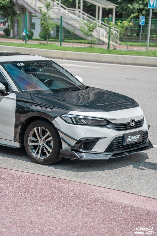 Honda Civic 11th Gen FE1 FE2 FE4 2022-ON with Aftermarket Parts - Front Fenders Carbon Fiber / FRP from CMST Tuning