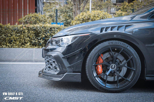 Volkswagen Golf R GTI Base MK8 2022-ON with Aftermarket Parts - Carbon Fiber / FRP Front Fenders from CMST Tuning