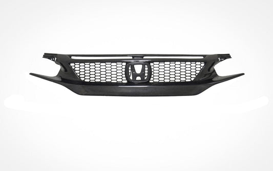 CMST Tuning Carbon Fiber Front Grill & Eye Lid Eyebrows for Honda 10th Gen Civic - Performance SpeedShop