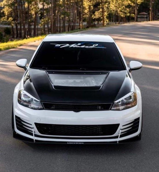 Volkswagen Golf R GTI Base MK7 MK7.5 2015-2021 (notch delete grill) with Aftermarket Parts - Front Grill Carbon Fiber / FRP from CMST Tuning