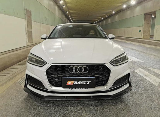 Audi S5 A5 S-line (with s-line bumper, does not base model) B9 2017 2018 2019 & RS5 B9 2018 2019 with Aftermarket Parts - Front Lip Carbon Fiber from CMST Tuning