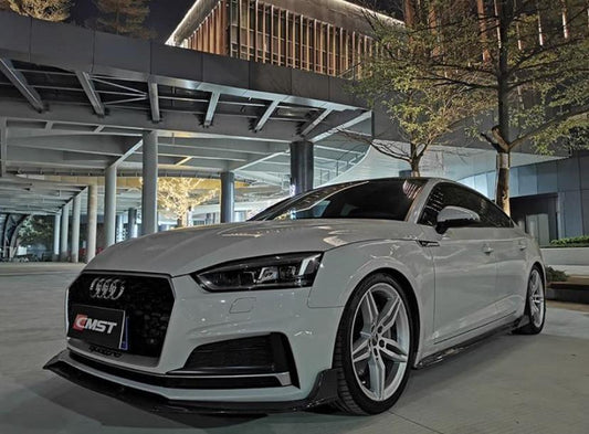 Audi S5 A5 S-line (with s-line bumper, does not base model) B9 2017 2018 2019 & RS5 B9 2018 2019 with Aftermarket Parts - Front Lip Carbon Fiber from CMST Tuning