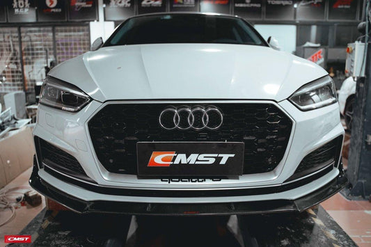 Audi S5 A5 S-line (with s-line bumper, does not base model) B9 2017 2018 2019 & RS5 B9 2018 2019 with Aftermarket Parts - Front Lip Carbon Fiber from CMST Tuning