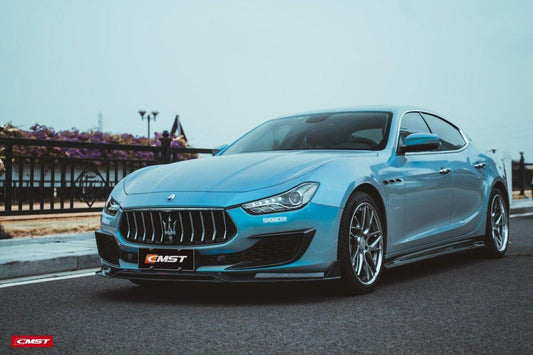 Maserati Ghibli 2018-On GranLusso, S, S GranLusso, S Q4, GT with Aftermarket Parts - Front Lip Splitter Carbon Fiber / FRP from CMST Tuning